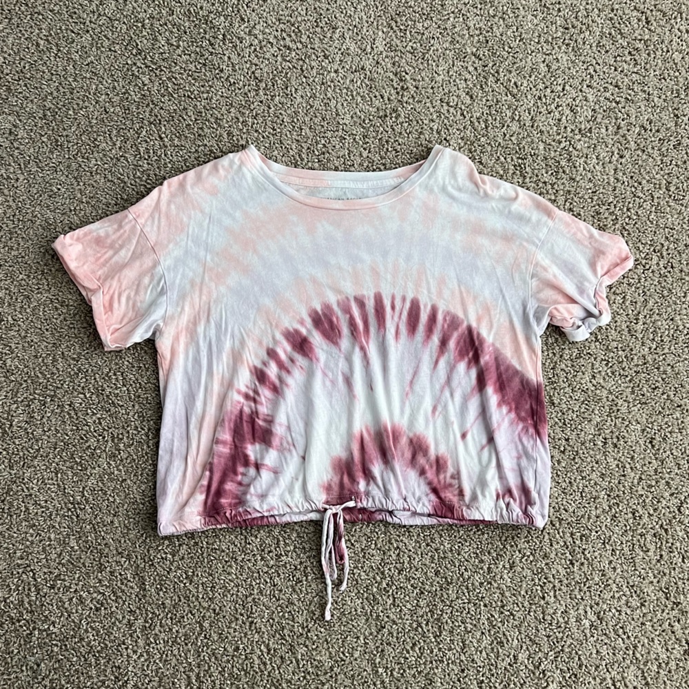 American Eagle Cropped Tie-Dye T-shirt